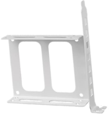 LeeQinersw Double SSD Mounting Bracket Metal Mount Bay 2.5 inch Hard Drive Mount HDD Dock Easy to Install Metal SSD HDD Holder, White