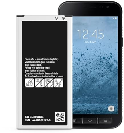 2800mAh Neu EB-BG390BBE Akku für Galaxy Xcover 4 G390F/Xcover 4S G398F, Großer Kapazität 3,85V Li-Ion Batterie Ersatzakku Kompatibel mit für Samsung Galaxy Xcover 4/4S