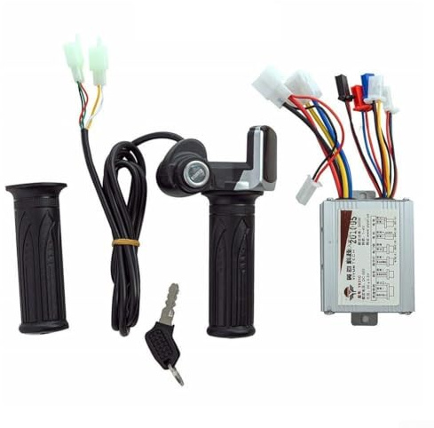 Jotekonoby Gebürsteter Motor mit Gasgriff, 1000 W, 36 V, für Fahrrad, 24 V, 48 V, 250 W, 1000 W, kompatibler Controller, elektrisch, 500 W, 48 V für Efor-Fahrrad-Umbausätze (48 V, 500 W)