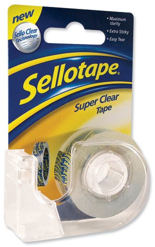 Sellotape Super Clear Tape Roll Extra-sticky 18mmx15m Ref 1443329 (Pack of 6)