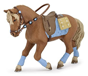 PAPO -Handbemalt - Figuren -Pferd, Fohlen und Ponys -Pferd des Jungen Reiters-51544-Sammelbar-Für Kinder - Geeignet für Jungen und Mädchen - Ab 3 Jahren