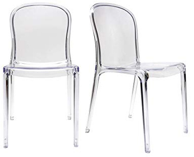Miliboo 2 Design-Stühle Polycarbonat Transparent THALYSSE