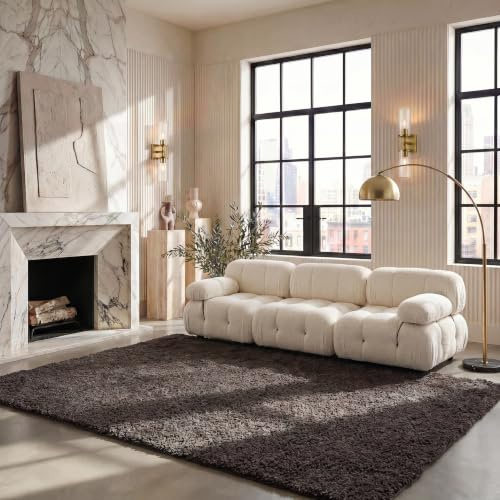 SAFAVIEH Area Rug 6x9 - Athens Shag Collection -Dark Grey, Non-Shedding & Easy to Clean, Ideal for Living Room, Bedroom, Dining Space (SGA119C)