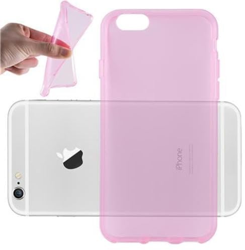 Cadorabo Custodia per Apple iPhone 6 / iPhone 6S in ROSA TRANSPARENTE - Morbida Cover Protettiva Sottile di Silicone TPU con Bordo Protezione - Ultra Slim Case Antiurto Gel Back Bumper Guscio