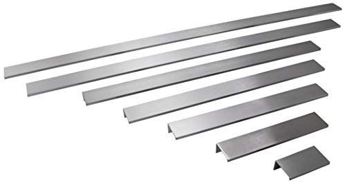Gedotec Möbelgriffe Edelstahl Griffleiste für Küchen-Schränke - SKY | Bohrabstand 290 mm | Küchengriffe Aluminium rostfrei | Profilgriff zum Schrauben | 10 Stück - Schrankgriffe Alu für Schubladen