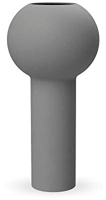Cooee Design Pillar Vase, Keramik, Grau, 17 cm