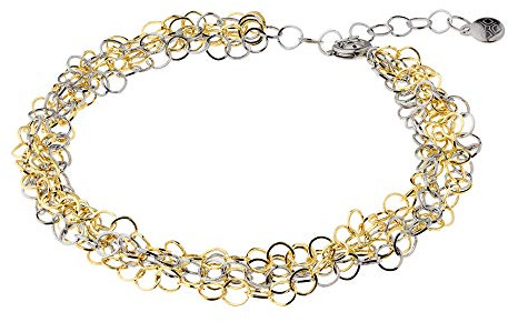 Ernstes Design Armband für Damen 5-fach Edelstahl vergoldet 18 - 21 cm 20,00 mm breit A505