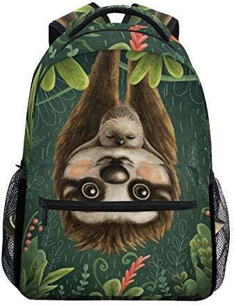 Niedlicher Faultier-Rucksack, Studenten, Schultertaschen, Reisetasche, College, Schulrucksäcke für Damen und Herren, Mehrfarbig 01, Einheitsgröße, Tagesrucksack