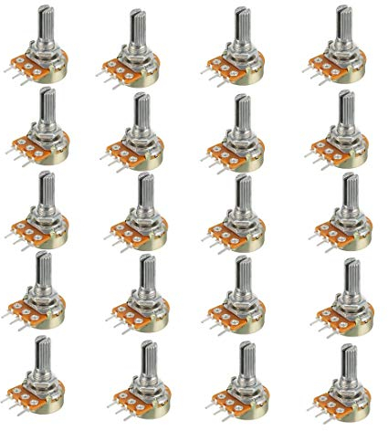 HiLetgo WH148 Single-Joint Potentiometer 10 K B10 K Variabler Widerstand 15 mm Shaft 3 Pins 10 K Ohm Potentiometer