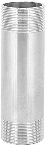 Tubo Roscado Acero Inoxidable NPT de 1 pulg A NPT de 1 pulg Rosca macho 304 Tuberías de acero inoxidable pezón Conexiones de Conectores