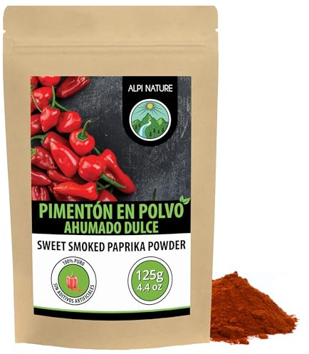 Alpi Nature Paprika edelsüß geräuchert 125g, geräucherter Paprika | Paprikapulver geräuchert, ideal für Gemüse, Saucen & Marinaden
