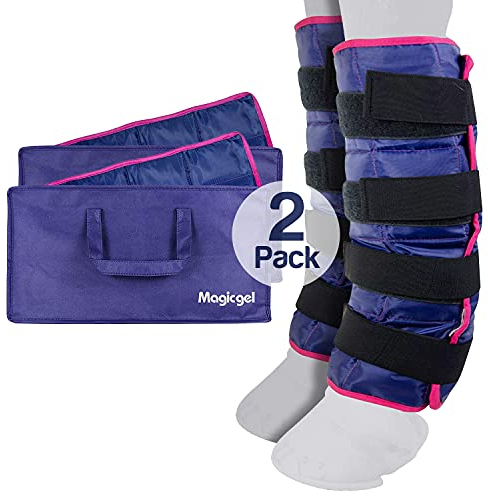 Magic Gel - Kühlgamaschen für Pferde - Gamaschen zum Kühlen von Sprunggelenk, Knöchel, Knie und Hufe - Kühlbandage für Pferde (Twin Ice Boot)