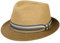 Stetson Sombrero de Paja Licano Toyo Trilby Mujer/Hombre - Playa Sol con Banda Grosgrain Verano Primavera/Verano - L (58-59 cm) marrón