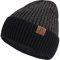 ZASFOU Winter Strickmütze für Herren Damen mit Fleece gefüttert, Warme Weiche Slouchy Mütze Herren, Unisex Totenkopfmütze mit gerollter Manschette bei kaltem Wetter