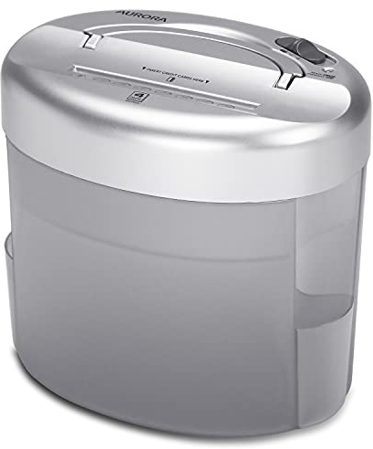 Aurora Desktop-Style Cross-Cut Paper Shredder, 4-Sheet Crosscut Desktop