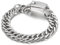 Gualiy Herren Armbänder Herren Armbänder Personalisiert Edelstahl Silber Panzerkette Armband 22cmSilber Stil 4