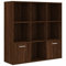 vidaXL Bücherschrank, Bücherregal mit viel Stauraum, Büroschrank für Schlafzimmer Wohnzimmer Büro, Aktenschrank Schrank Raumteiler, Braun Eichen-Optik