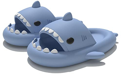 Sisttke Shark Slides Slippers Bambino Bambini Ciabatte Squalo Estive Casa Pantofole da Doccia Antiscivolo Sandali, Blu cielo, 30/31 EU, Tag 200