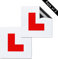 (Pack of 2) Fully Magnetic l plates that Protect your Car Paint - 1.1mm thick Learner Plates Magnetic