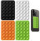 NEWZEROL(4 Pcs Silicone Suction Phone Case Adhesive Mount for All iPhone and Android Cellphones,Suckers Cups Strong Adhesion Holder for Selfies and Videos Sticker Tray - Black,White,Orange and Green