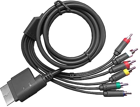 Jerilla Component AV Cable Compatible with Xbox 360 Console, HD Video Audio Cable 1080P RGB RCA Cord for HDTV/Monitor