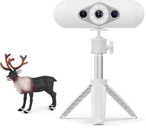 HSRG Professional 3D Scanner, Portable 3D Scanner Handheld 0.05 Mm Precision Desktop, 10 Fps Scan Speed, No Marker Scan Turntable Handheld Scan Mode and Black Objects Scanning