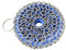 Chainmail Scrubber for Your Iron Pan, Wok or Pan, Dishwasher, Stainless Steel Washing Pot, Net, High Temperature Silica Gel Brush, Good Clean Love (Blue, One Size)