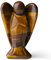 QINJIEJIE Tigerauge Engel Figur Schutzengel Natürliche Kristalle Edelsteine Heilung Kristall Wächter Statue Reiki Engel Figur Angel Deko Geschenke