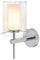 Modern Glass Wall Light Chrome Clear Glass Shade Wall Lamp IP44 H3098
