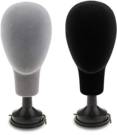 Benefischl Mannequinkopf, Modell Perücke, Mütze, Brille, Halter, Beflockung, Schaumstoff, Kopf für Herren und Damen