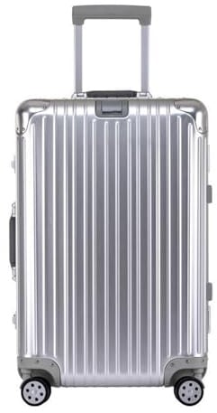 Valcla Reisekoffer Koffer aus Aluminium-Magnesium-Legierung, Universalrad, Aluminiumrahmen, Trolley, Passwortbox, Koffer, tragbarer Koffer Weichschalenkoffer (Color : D, Size : 28in)