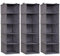 Lifewit Set di 3 Organizer Armadio da Appendere con 5 Ripiani e 2 Ganci Robusti, Ripiani per Armadio Interno, Organizzatore Pieghevole, Contenitori per Vestiti, Grigio