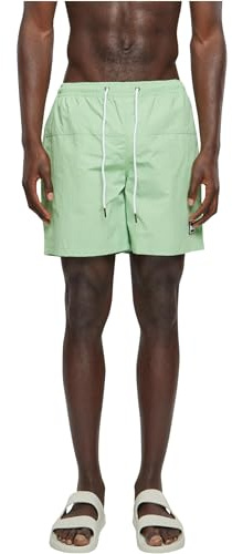 Urban Classics Short de Bain Bloc Maillot, Vert Vintage, 3XL Homme
