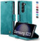 XYGLOW Coque pour Samsung Galaxy S23 5G Etui Housse【RFID Blocage】 Premium en Cuir PU Pochette de Portefeuille Fermeture Magnetique Flip Case Rabat Clapet pour Samsung S23 Étui 6,1 Pouces, Vert