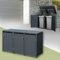 ML-Design Mülltonnenbox 3er für 3 Tonnen 240L 200x80x116,3 cm, Anthrazit, Stahl, wetterfest, Abschließbare Mülltonnenverkleidung mit Klappdeckel/3 Türen, Müllbox Mülltonnecontainer Mülltonnenabdeckung