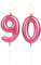 Sparkling Light Rose 90th Birthday Number Candle, Rose Number 90 Cake Candle, Birthday Cake Topper Cupcake Girl Boy, Wedding Anniversary Decoration