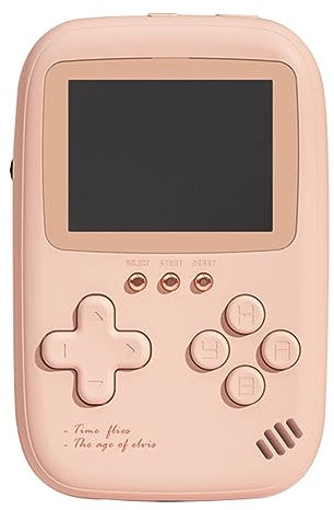 Torribala Console de Portable Rétro à Main avec Double USB 10000Mah et Batterie Externe 2,8 Pouces - Rose