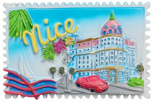 3D Nice France Kühlschrankmagnet, Reise-Souvenir, Kühlschrankdekoration, handbemalt, Handwerk