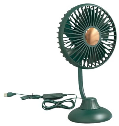 FLCPJGV Ventilador de Mesa USB, Potente Rendimiento de enfriamiento, diseño Elegante y Ligero, Verde, Individual