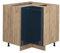 Vicco Eckunterschrank Fame-Line, Dunkelblau Hochglanz/Goldkraft Eiche, 80.5 cm ohne Arbeitsplatte