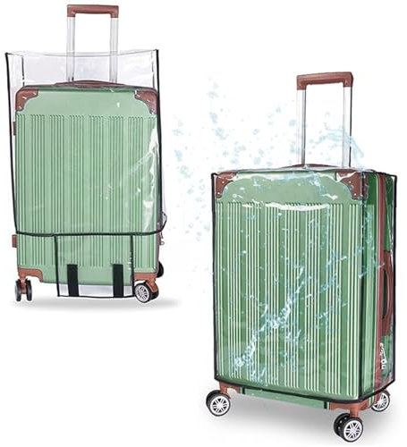 RXKFIGX Housse Protection Valise Transparente 28 Pouces Housse de Valise en PVC Transparent Housse Protection Valise Lavable Bagage Transparente Couvertures pour Bagages de Valise à Roulettes