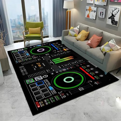 3D Musikinstrumente 100 X 200 cm Kinder Jugendliche Jungen Teppich Schlafzimmer Dekoration Kinderzimmer Wohnzimmer, Krabbelmatte Modern Weichem Flanell Kinderteppiche -3304602339184