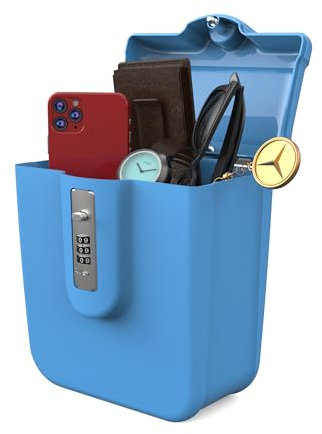 UP Security Lockbox for Beach Vacation Cruise Essentials, Small Safe with Cable Combination Lock, Portable Lock Box for Travel, Outdoor Storage, Cash, Gun, Medicine, Money, Phone