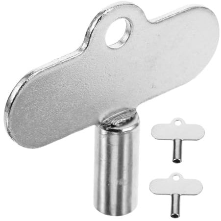 Mikikit 3pcs Water Key Radiator Tail Key for Air Vent Bleed Wrench for Plumbers Tool Replacement