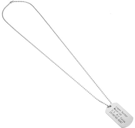 US Army Dog Tag - Erkennungsmarke silber, Hundemarke - Soldaten Kette als Accessoire für Fasching & Karneval