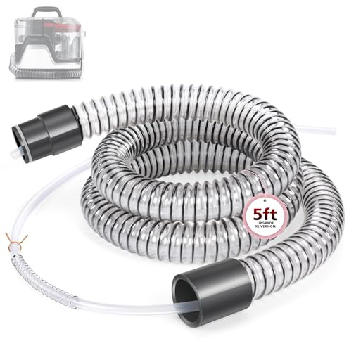 Upgrade XL Version Extension Hose Attachment Compatible with Hoover Clean Slate & Spotless Carpet Cleaner FH15000V, FH11300, FH14000, FH14000V, BH14000V, 60 Inch Carpet Cleaner Tube Replacement Parts