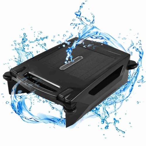 Pulitore Automatico per Piscine, Energia Solare e Batteria Ricaricabile da 2500 MAh, Pulizia di 450 μm e 860 Piedi Quadrati Con capacità di Stoccaggio di 4,1 Litri (Spina europea)