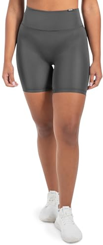 SMILODOX Sport Shorts Damen Jule, Seamless Blickdichte Radlerhose, Unsichtbarer Scrunch-Effekt, V-Shape High Waist Kurze Sporthose, Hoher Bund Biker Shorts für Yoga, Fitness & Gym