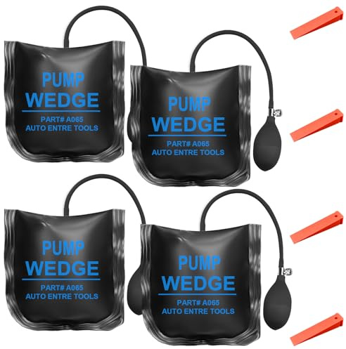 4 Stück Montagekissen Set: Montagekissen Air Pump von 300kg, Air Wedge Pump Montage Spreizkissen, Wedge Luftkissen Pumpkissen Montagehilfe Aufpumpen Kissen für Den Einbau Von Fenstern Türen