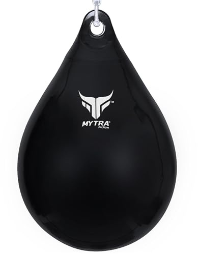Wasser-Boxsack 18 Zoll (45 cm) Schwarz – Schwerer Hängender Sack für Training, Kickboxing, MMA, Muay Thai – Langlebig, Wasser-gefüllt, Einfacher Aufbau